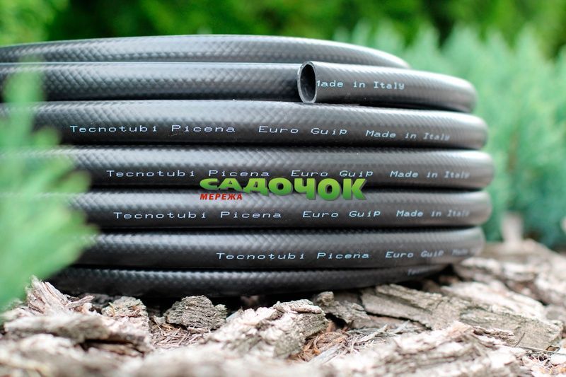 Шланг садовий Tecnotubi Euro Guip Black для поливу діаметр 1 дюйм, довжина 25 м (EGB 1 25) EGB 1 25 фото