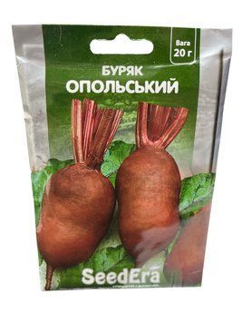 Насіння Буряк Опольський 20 г Seedera. Середньостиглий, циліндричноі, видовженоі форми 227975 фото