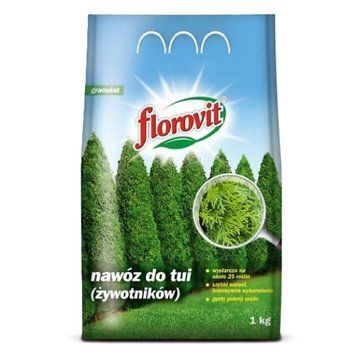 Флоровіт 1 кг, добриво для туй, мінеральне, гранульоване, для густого росту та насиченого кольору хвої 229610 фото
