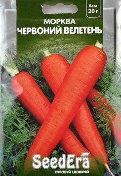 Морква ЧЕРВОНИЙ ВЕЛЕТЕНЬ, Seedera 20г. 228126 фото