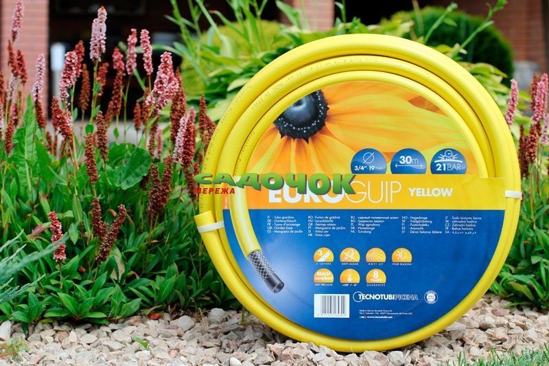 Шланг садовий Tecnotubi Euro Guip Yellow для поливу діаметр 1/2 дюйма, довжина 50 м (EGY 1/2 50) EGY 1/2 50 фото
