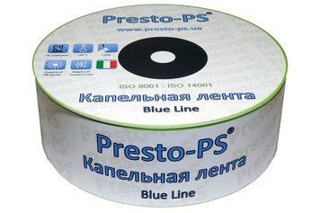 Крапельна стрічка Presto-PS щілинна Blue Line отвори через 20 см, витрата води 2,4 л/год, довжина 500 м (BL-20-500) BL-20-500 фото