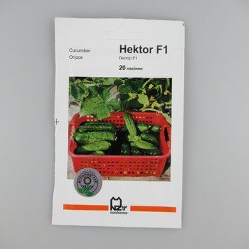 Огірок Гектор F1 насіння 20 шт, ультраранній, бджолозапильний, АПГ (Голландія) 213178 фото