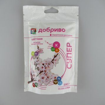 СУПЕР ДОБРИВОвод.роз. Цвітіння 250г /50шт 235524 фото