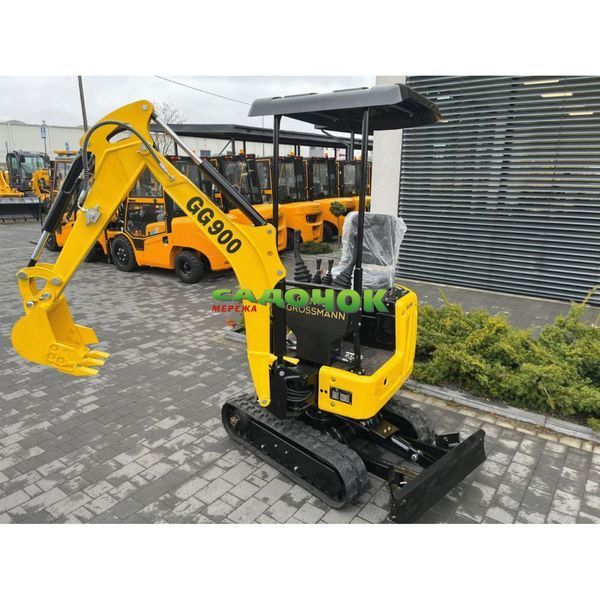 Мини экскаватор Gunter Grossmann GG900 гусеничный, вес 950 кг, с поворотной стрелой, двигатель Kubota D722 мощностью 15 л.с., расширяемые гусеницы GG900 фото