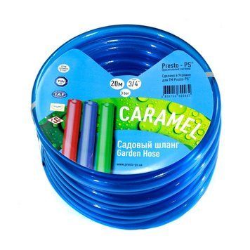 Шланг поливальний Presto-PS силікон садовий Caramel (синій) діаметр 1/2 дюйма, довжина 20 м (CAR B-1/2 20) CAR B-1/2 20 фото