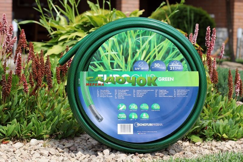Шланг садовий Tecnotubi Euro Guip Green для поливу діаметр 1/2 дюйма, довжина 50 м (EGG 1/2 50) EGG 1/2 50 фото