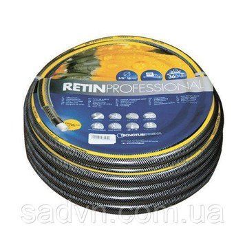 Шланг садовий Tecnotubi Retin Professional для поливу діаметр 5/8 дюйма, довжина 15 м (RT 5/8 15) RT 5/8 15 фото
