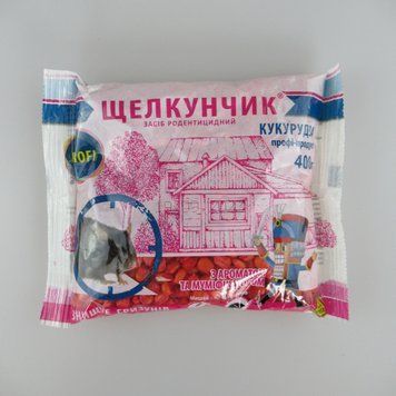 Засіб від гризунів Лускунчик кукурудза 400 г - кукурудзяна приманка для знищення щурів та мишей 227519 фото